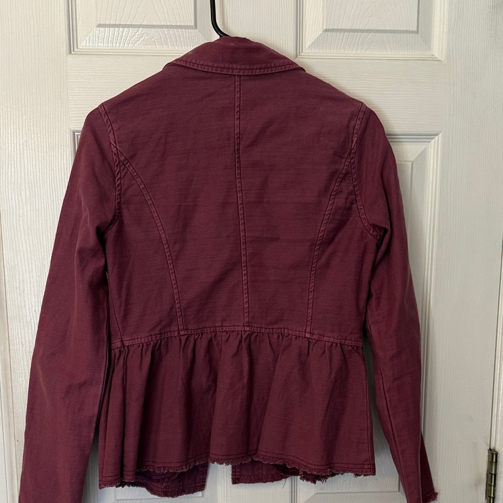 Altar'd State Deep Red Utility Jacket - image 4